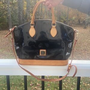 Dooney and Bourke black patent leather bag